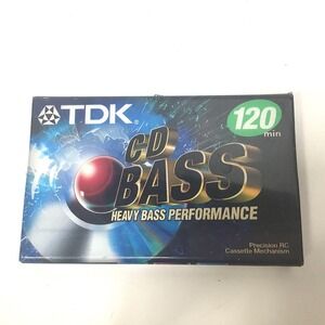 TDK CD Bass 120 Minute Blank Audio Cassette‎ Tape Heavy Bass Performance